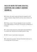 SACA 201 SILVER TEST BANK 2026 FULL QUESTIONS AND CORRECT ANSWERS GRADED A&plus;