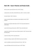 NAA 100 &ndash; Exam 4 Review and Study Guide