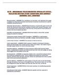 SCTE - BROADBAND TELECOMCENTER SPECIALIST &lpar;BTCS&rpar; - FACILITIES SECTION STUDY QUESTIONS AND CORRECT ANSWERS 100&percnt; VERIFIED&excl;&excl;