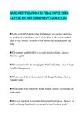 SAFE CERTIFICATION 5&period;1 FINAL PAPER 2026 QUESTIONS WITH ANSWERS GRADED A&plus;