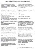 AAMC Test 3 Questions with Verified Solutions