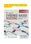 Test Bank Evidence-Based Nursing- The Research Practice Connection &lpar;5th Edition&rpar; &ndash; All Chapters Included complete and graded A&plus; tips&period;pdf