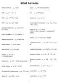 MCAT Formulas