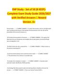 ENP Study &ndash; Complete Exam Study Guide 2026&sol;2027 with Verified Answers &vert; Newest Version&period; A&plus;