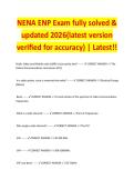 NENA ENP Exam Fully Solved &ndash; Complete Exam Study Guide 2026&sol;2027 with Verified Answers &vert; Newest Version&period; A&plus;
