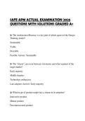 SAFE APM ACTUAL EXAMINATION 2026 QUESTIONS WITH SOLUTIONS GRADED A&plus;