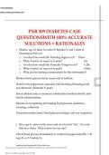 PNR 309 DIABETES CASE QUESTIONSWITH 100&percnt; ACCURATE SOLUTIONS &plus; RATIONALES