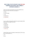 NEW YORK STATE NOTARY EXAM 2025-2026 VERIFIED QUESTIONS AND CORRECT ANSWERS GRADED A&plus;