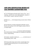 SAFE APM CERTIFICATION REVIEW SET 2026 ANSWERS GUARANTEED PASS
