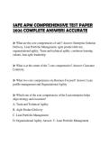 SAFE APM COMPREHENSIVE TEST PAPER 2026 COMPLETE ANSWERS ACCURATE