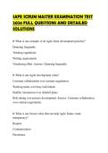 SAFE SCRUM MASTER EXAMINATION TEST 2026 FULL QUESTIONS AND DETAILED SOLUTIONS