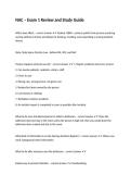 NAC &ndash; Exam 1 Review and Study Guide