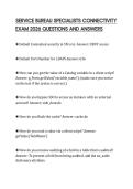 SERVICE BUREAU SPECIALISTS CONNECTIVITY EXAM 2026 QUESTIONS AND ANSWERS