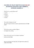 FAA PRIVATE PILOT WRITTEN EXAM 2026-2027  TESTBANK QUESTIONS AND CORRRECT ANSWERS GRADED A&plus;