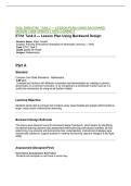 WGU D658 ETN1 TASK 2 &mdash; LESSON PLAN USING BACKWARD DESIGN &vert; 2026 UPDATE &vert; 100&percnt; CORRECT