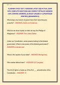 ALABAMA CIVICS TEST 3 VERSIONS LATEST 2026 ACTUAL EXAM  WITH COMPLETE QUESTIONS AND CORRECT DETAILED ANSWERS  &lpar;100&percnt; VERIFIED ANSWERS&rpar; &vert;ALREADY GRADED A&plus;&vert; &vert;&vert;PROFESSOR  VERIFIED&vert;&vert; &vert;&vert;BRANDNEW&excl;&excl;&excl;&vert;&vert; 