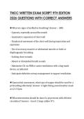 TNCC WRITTEN EXAM SCRIPT 9TH EDITION 2026 QUESTIONS WITH CORRECT ANSWERS
