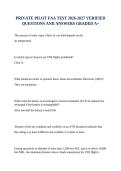 PRIVATE PILOT FAA TEST 2026-2027 VERIFIED QUESTIONS AND ANSWERS GRADED A&plus;