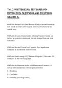 TNCC WRITTEN EXAM TEST PAPER 9TH EDITION 2026 QUESTIONS AND SOLUTIONS GRADED A&plus;