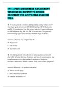 TNCC&colon; PAIN ASSESSMENT MANAGEMENT TECHNIQUES&colon; DEFINITIVE SOURCE DOCUMENT FOR ACUTE CARE ANALYSIS 2026&period;
