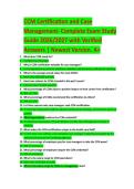 CCM Certification and Case Management &ndash; Complete Exam Study Guide 2026&sol;2027 with Verified Answers &vert; Newest Version&period; A&plus;