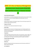 AHBC 121 Intro to Revenue Management &ndash; Complete Exam Study Guide 2026&sol;2027 with Verified Answers &vert; Newest Version&period; A&plus;