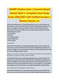 ACMPE Practice Exam &ndash; Complete Exam Study Guide 2026&sol;2027 with Verified Answers &vert; Newest Version&period; A&plus;