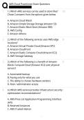 AWS Cloud Practitioner  &lpar;2026&rpar; Exam Questions & Answers &vert; Latest Already Graded A&plus; UPDATE &vert;2026&excl;&excl; STUDY GUIDE EXAM 
