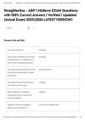 Straighterline - A&P 1 Midterm EXAM Questions with 100- Correct Answers &lowbar; Verified &lowbar; Updated &lpar;Actual Exam&rpar; 2025&lowbar;2026 LATEST VERSION&excl;&excl; 