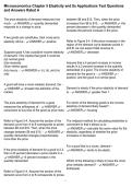 Microeconomics Chapter 5 Elasticity and Its Applications Test Questions and Answers Rated A