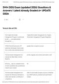 SWM DEQ Exam &lpar;updated 2026&rpar; Questions & Answers &vert; Latest Already Graded A&plus; UPDATE &vert;2026