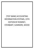 TEST BANK&rsqb; ACCOUNTING  INFORMATION SYSTEMS&comma; 15TH  EDITION BY ROMNEY&comma;  STEINBART&comma; SUMMERS&comma; WOOD 