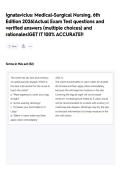 Ignatavicius&colon; Medical-Surgical Nursing&comma; 6th Edition 2026&vert;Actual Exam Test questions and verified answers &lpar;multiple choices&rpar; and rationales&vert;GET IT 100&percnt; ACCURATE&excl;&excl;