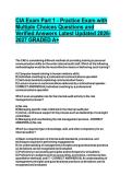 CIA Exam Part 1 - Practice Exam with Multiple Choices Questions and Verified Answers Latest Updated 2026-2027 GRADED A&plus;