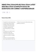 NR602 FINAL EXAM&sol;NR 602 FINAL EXAM LATEST 2026 REAL EXAM &lpar;COMPLETE EXAM&rpar; 150 QUESTIONS AND CORRECT ANSWERS&vert;AGRADE