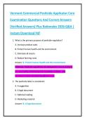 Vermont Commercial Pesticide Applicator Core  Examination Questions And Correct Answers  &lpar;Verified Answers&rpar; Plus Rationales 2026 Q&A &vert;  Instant Download Pdf 