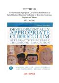 Developmentally Appropriate Curriculum Best Practices in Early Childhood Education&comma; 7th Edition TEST BANK by Kostelnik&comma; Soderman&comma; Rupiper&comma; and Whiren