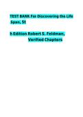Test Bank for Discovering the Lifespan 5th Edition by Robert S&period; Feldman &ndash; Complete Verified Chapters 2026&sol;2027