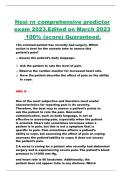 Hesi rn comprehensive predictor exam 2023&period;Edited on March 2023  100&percnt; &lpar;score&rpar; guaranteed&period;