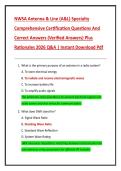 NWSA Antenna & Line &lpar;A&L&rpar; Specialty  Comprehensive Certification Questions And  Correct Answers &lpar;Verified Answers&rpar; Plus  Rationales 2026 Q&A &vert; Instant Download Pdf