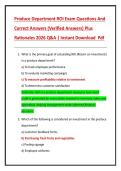 Produce Department ROI Exam Questions And  Correct Answers &lpar;Verified Answers&rpar; Plus  Rationales 2026 Q&A &vert; Instant Download Pdf