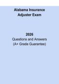 Alabama Insurance Adjuster Exam &ndash; Licensing Practice Test & Study Guide 2026