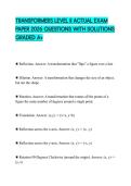 TRANSFORMERS LEVEL II ACTUAL EXAM PAPER 2026 QUESTIONS WITH SOLUTIONS GRADED A&plus;