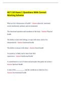 HLT 110 Exam 1 Questions With Correct Marking Scheme