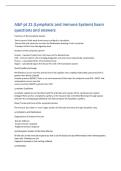 A&P pt 21 &lpar;Lymphatic and Immune System&rpar; Exam  questions and answers 