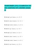 TRANSFORMERS LEVEL II EXAMINATION TEST 2026 QUESTIONS WITH ANSWERS GRADED A&plus;