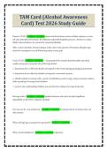TAM Card &lpar;Alcohol Awareness Card&rpar; Test 2026 Study Guide