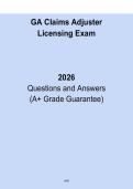 Georgia Claims Adjuster Licensing Exam &ndash; Practice Test & Study Guide 2026