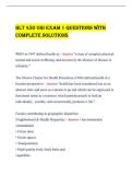 HLT 450 URI Exam 1 Questions With Complete Solutions