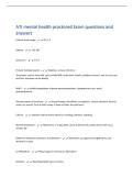 ATI mental health proctored Exam questions and  answers 